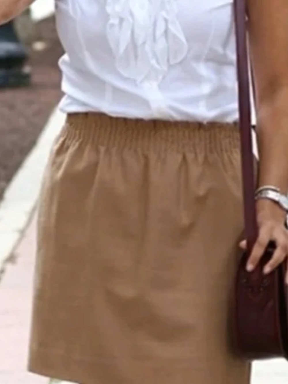 J. Crew Copper Bronze Brown Mini Skirt with Smocked Waist